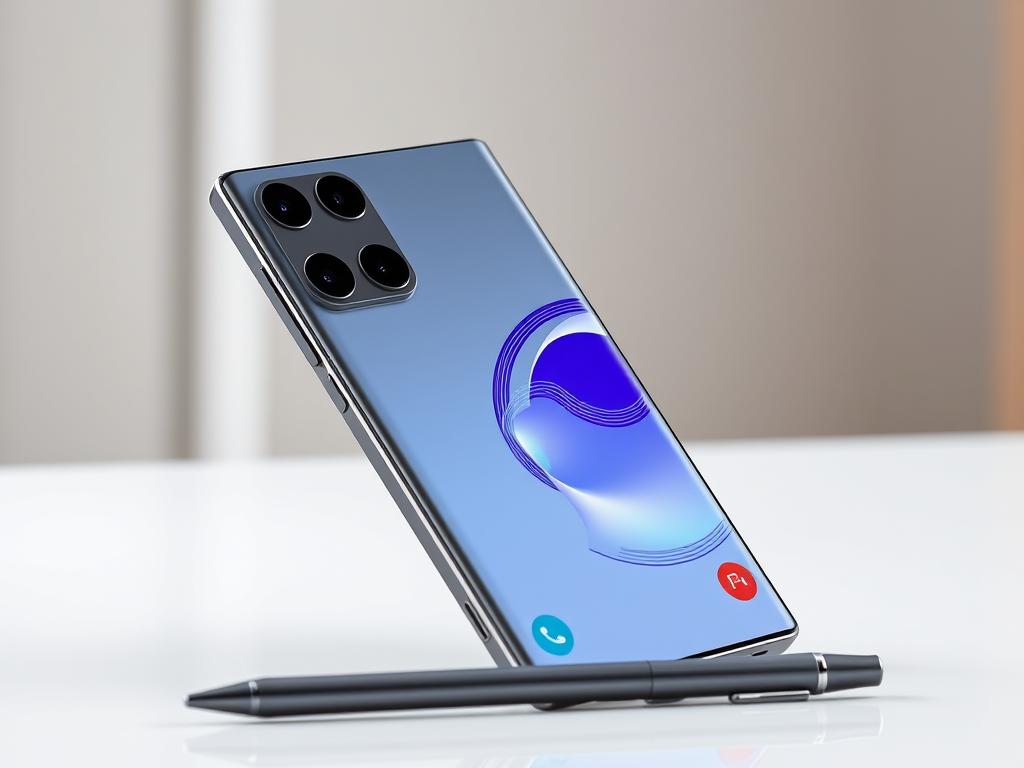 Samsung Galaxy S25 Ultra with S Pen showcasing its premium design and camera system