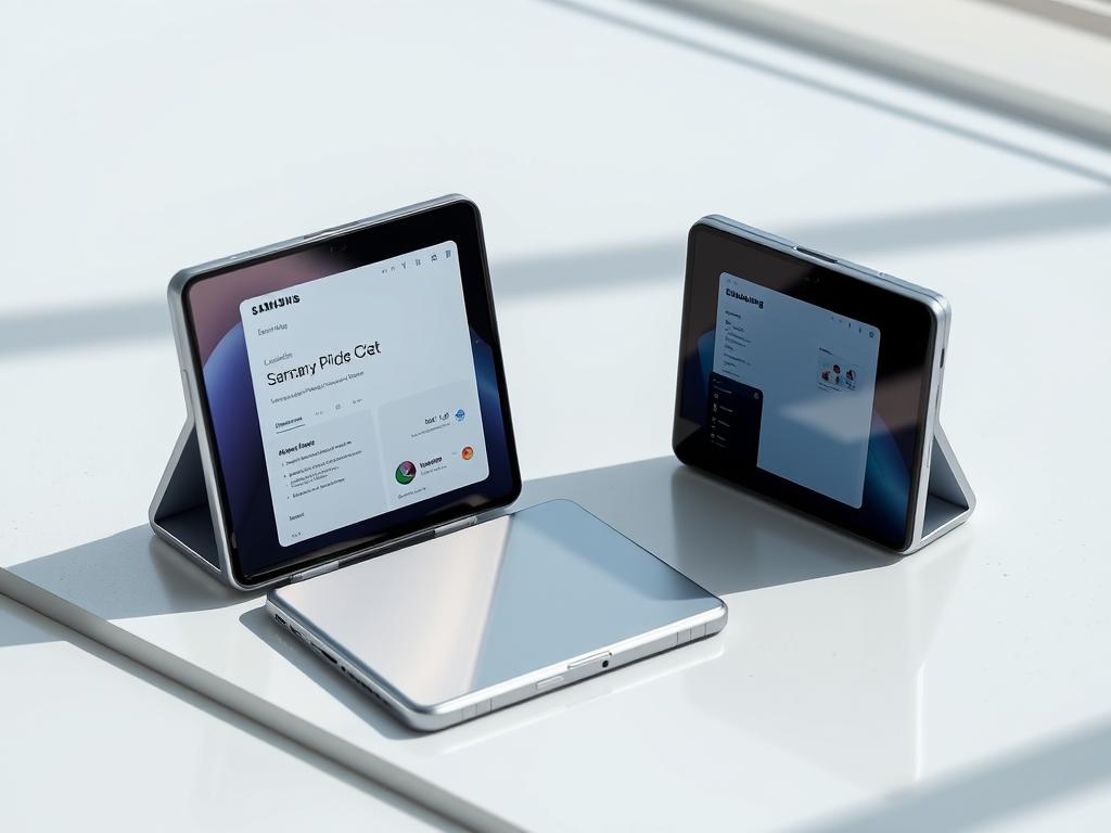 Samsung Galaxy Z Fold 6 shown both folded and unfolded