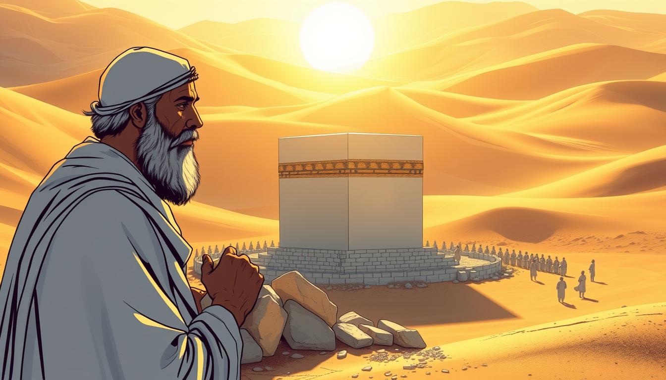 Prophet Ibrahim building the Kaaba