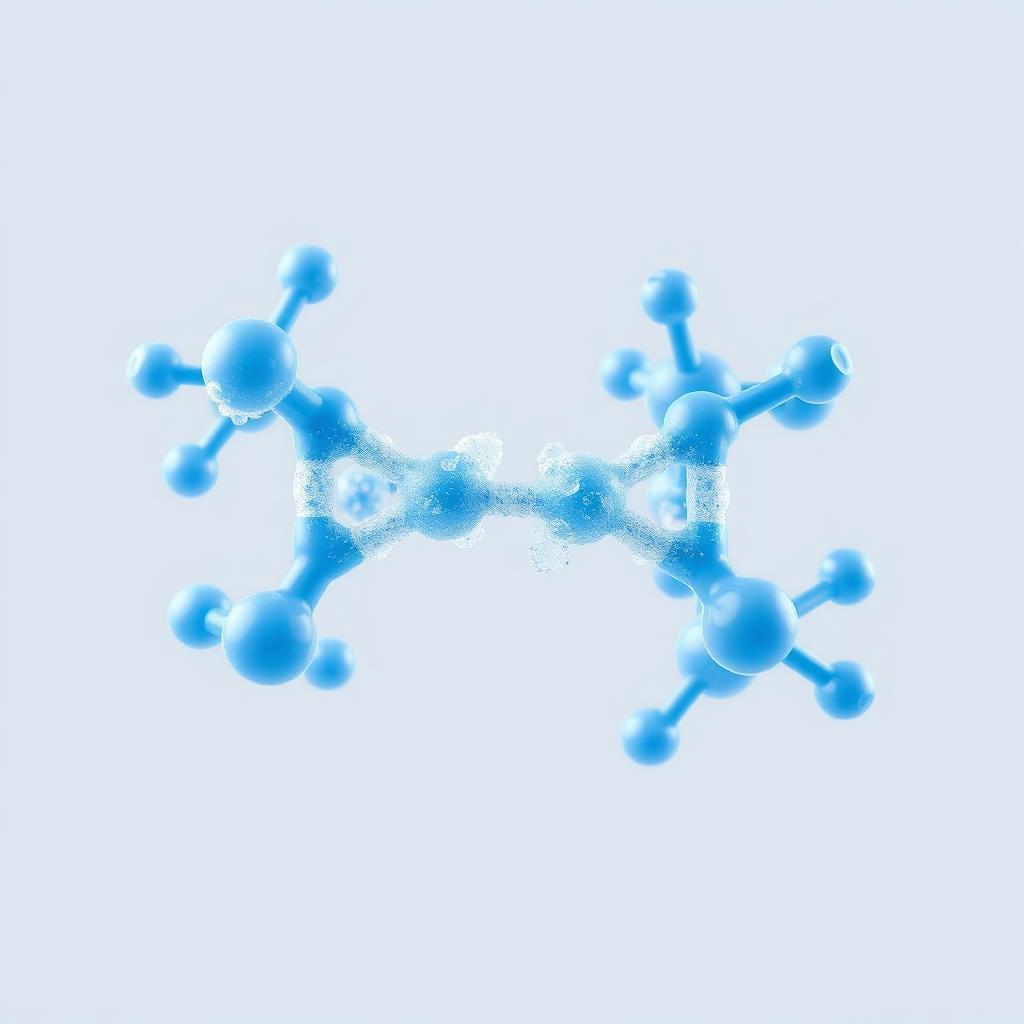 Microscopic view of chitosan molecules showing their structure