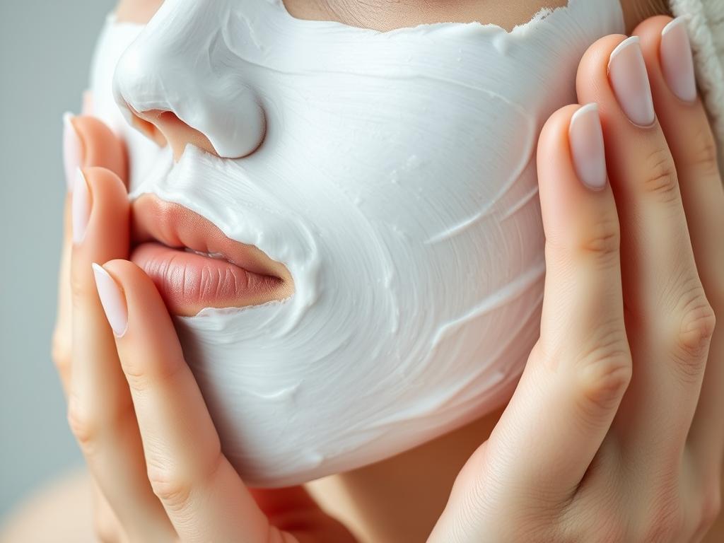 Proper application of chitosan mask to face