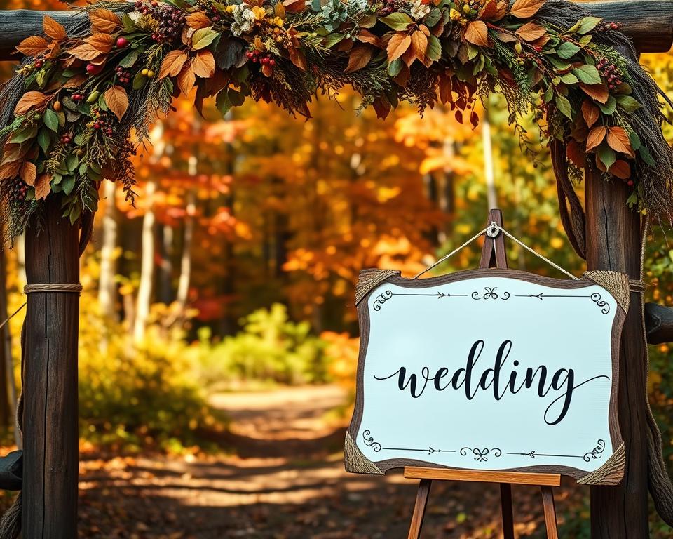 seasonal wedding signs