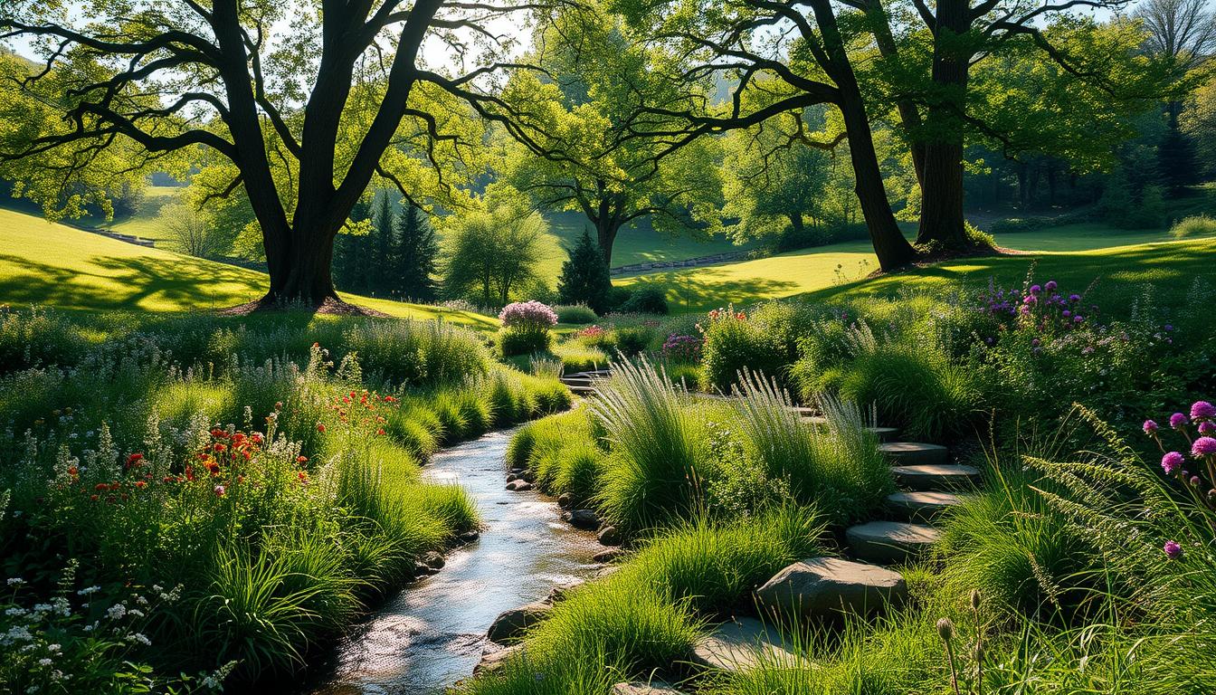 Natürliche Hausgartengestaltung