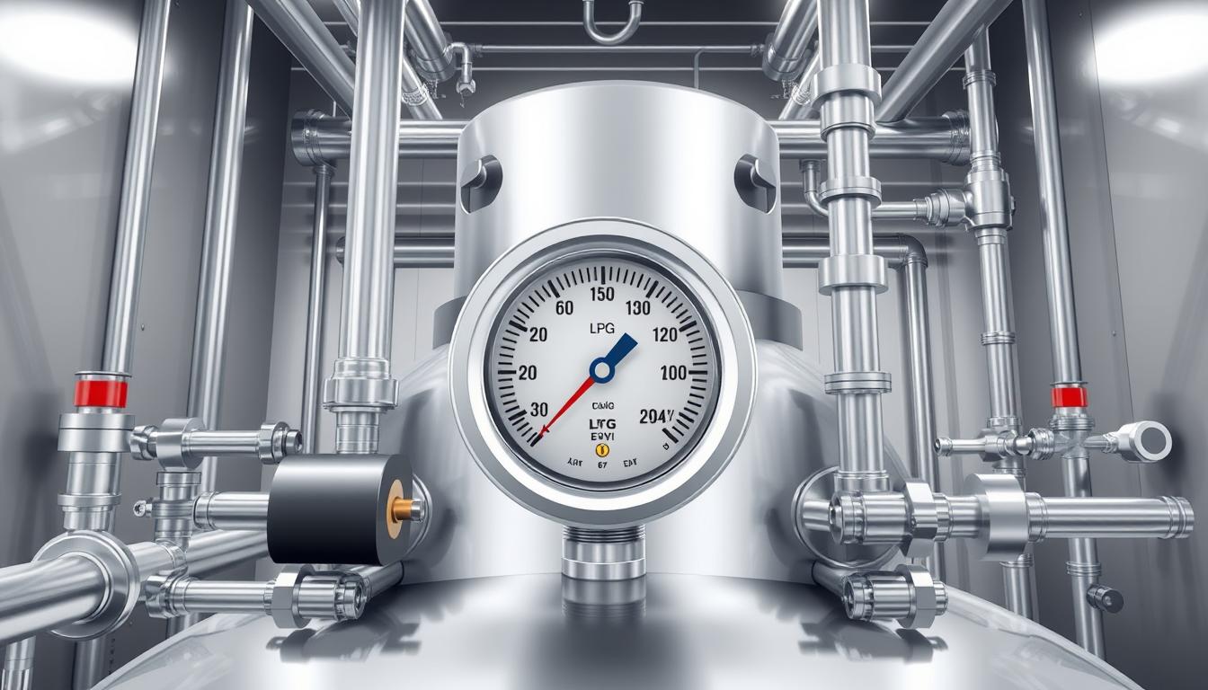LPG tank level gauge installation