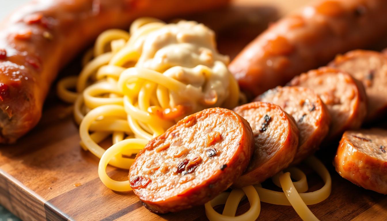 Italian sausage for easy sausage fettuccine alfredo