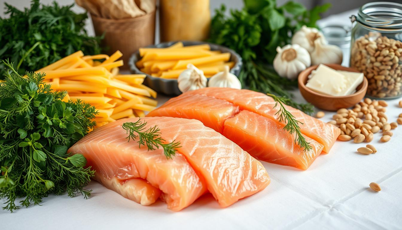 easy salmon pasta ingredients