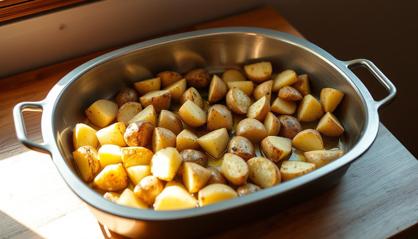 roasting pan for crispy roast potatoes