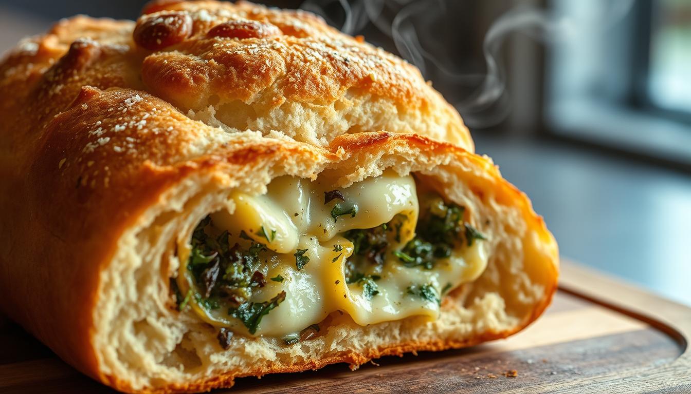 baking italian herbs and cheese bread