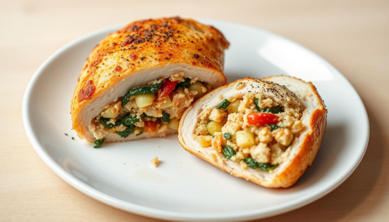 homemade stuffed chicken breast