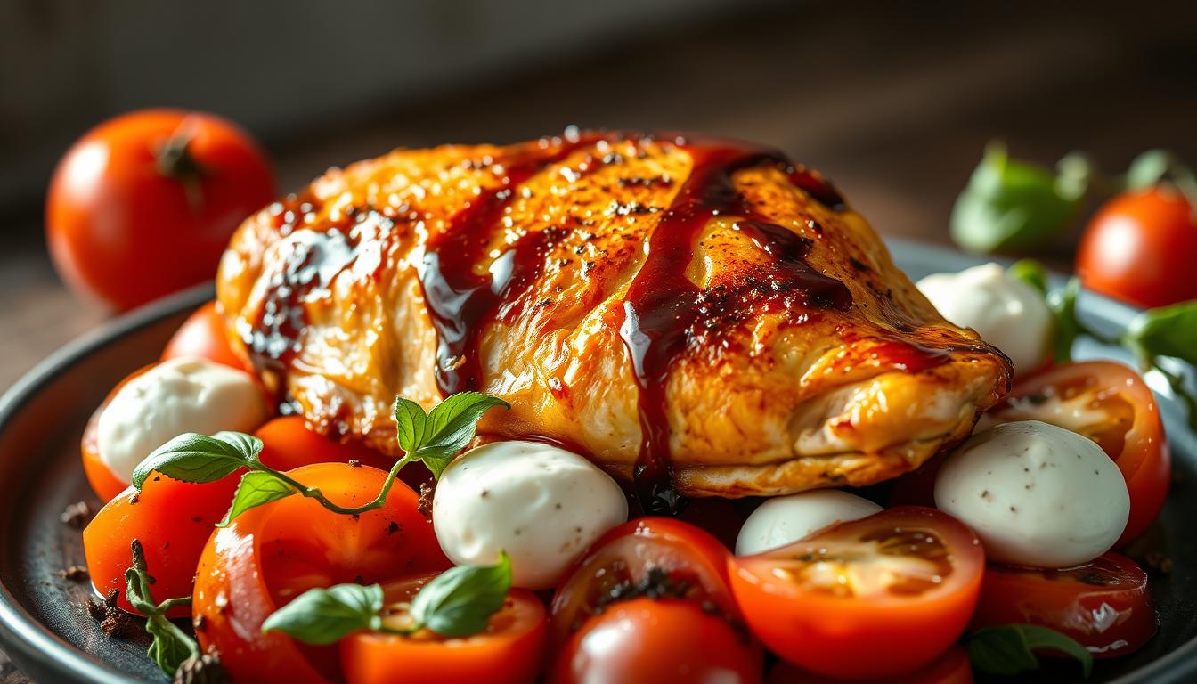 oven-baked caprese chicken
