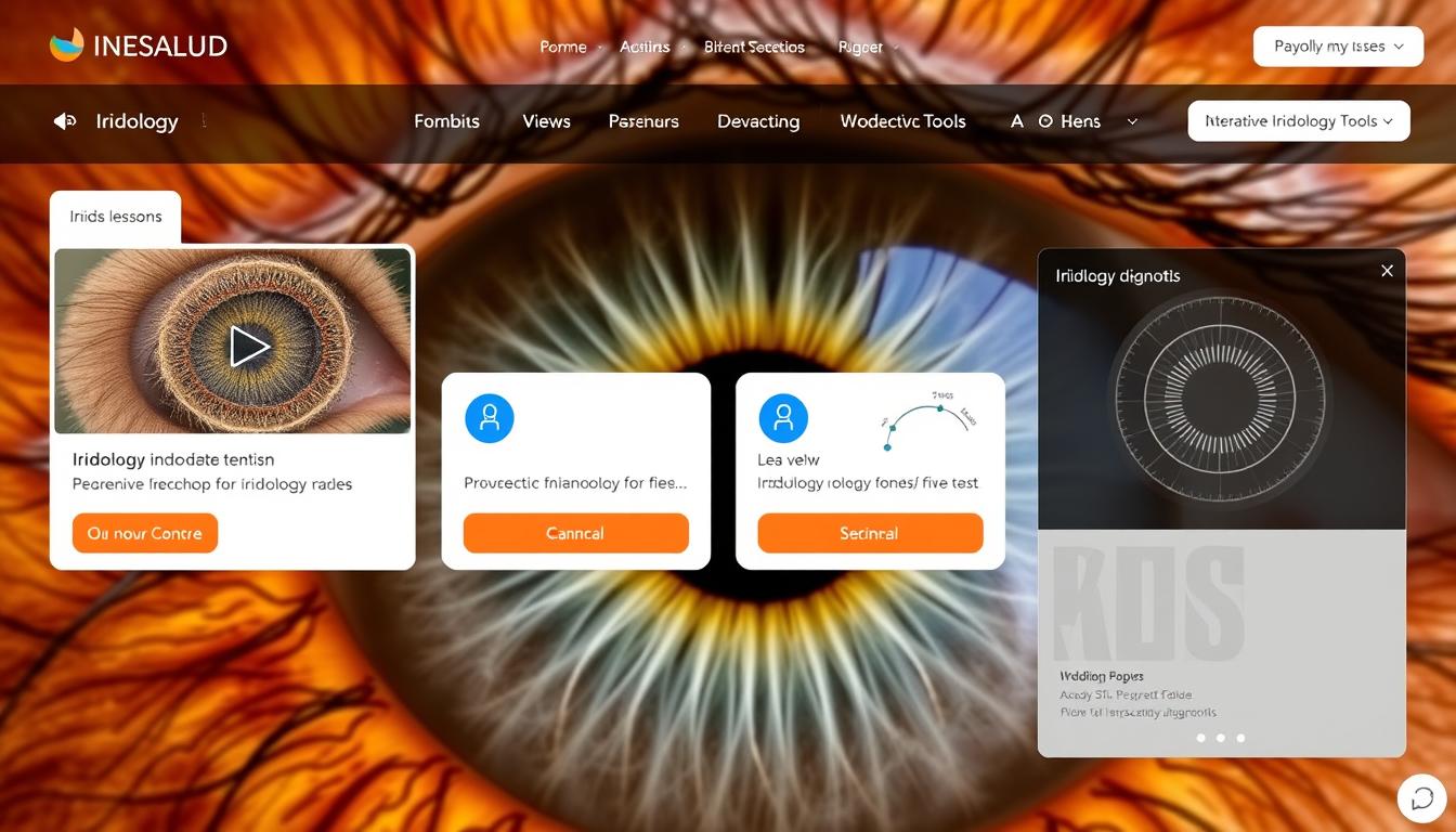 Plataforma online de INESALUD, escuela de iridología virtual