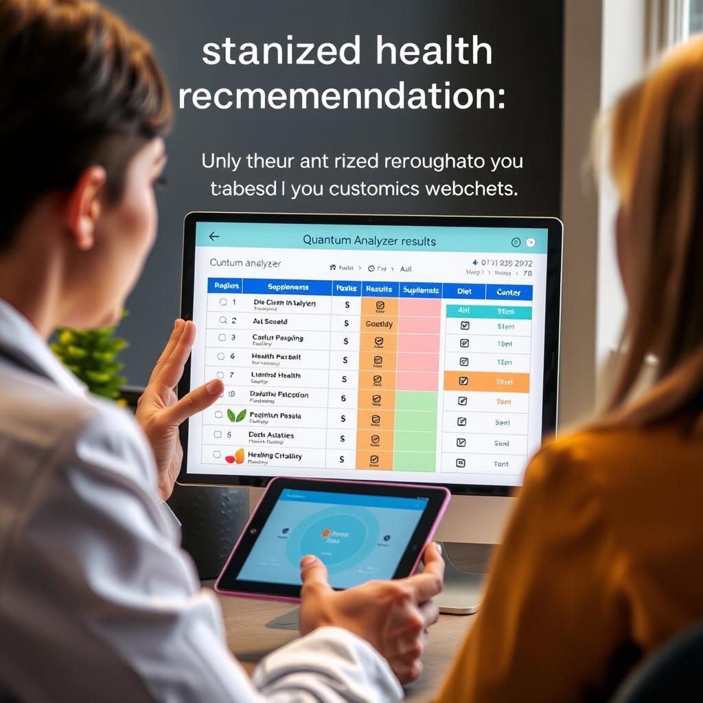 Personalized health recommendations based on quantum analyzer results