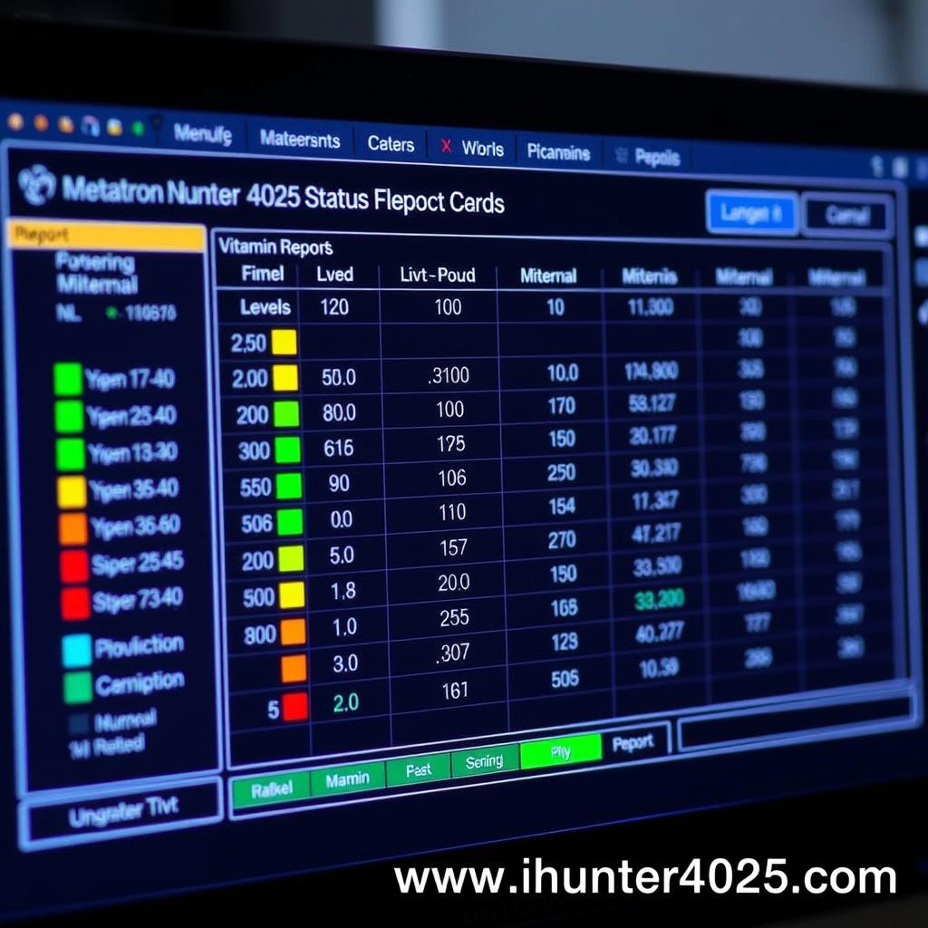Micronutrient status report from Metatron Hunter 4025 NLS