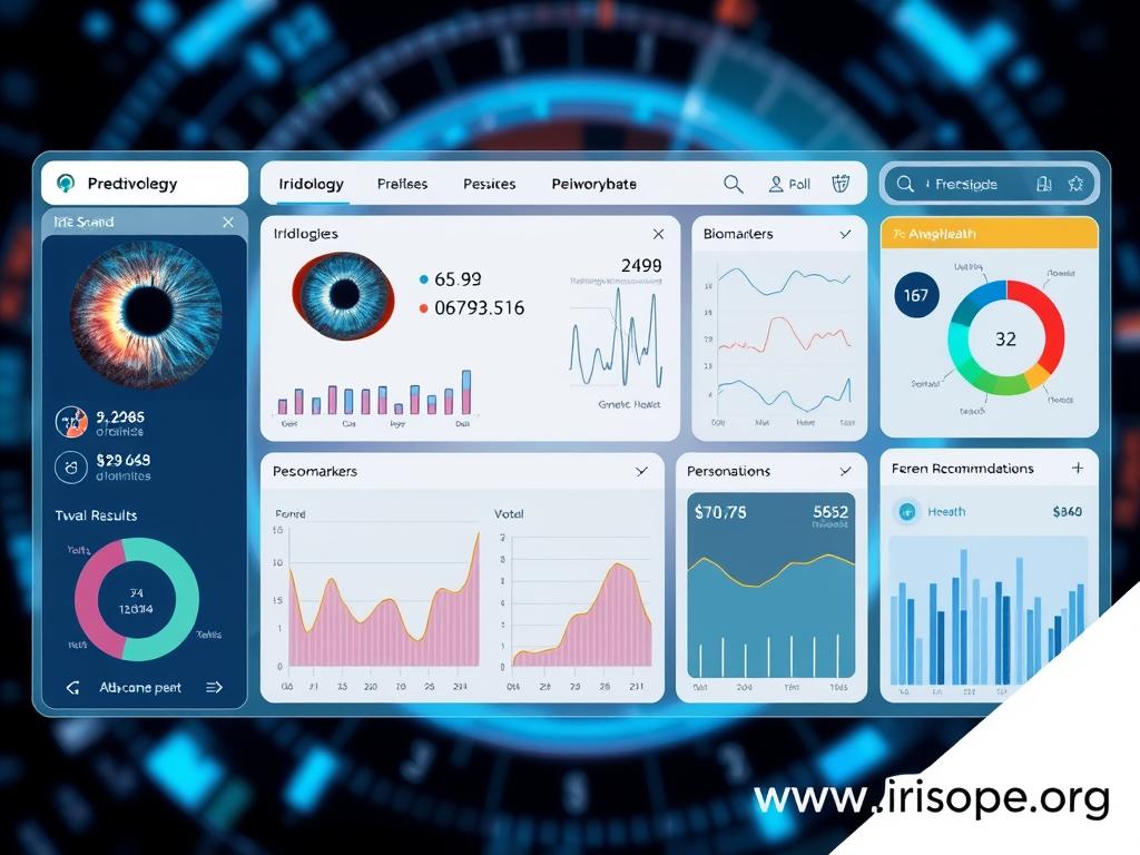 Predictive health application using iridology data and other health metrics