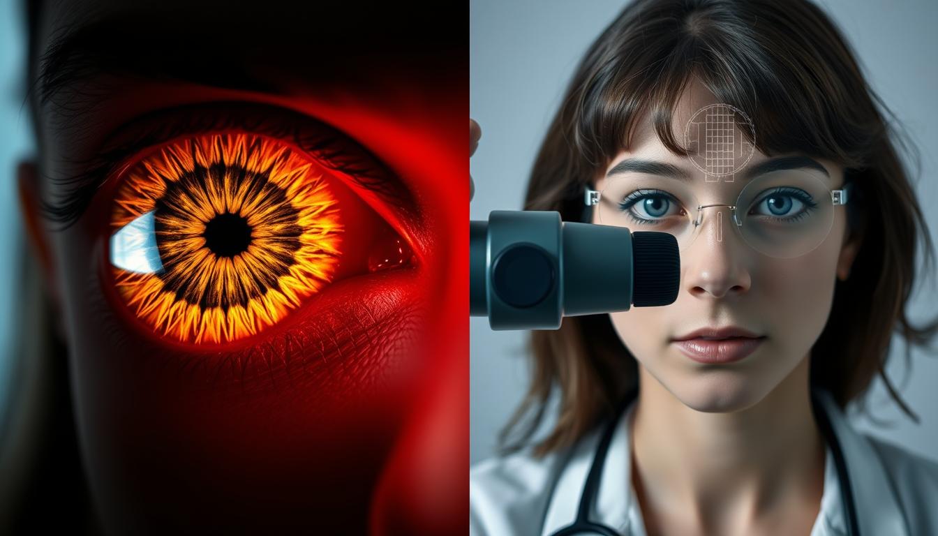 Iridology Iris Diagnosis being performed alongside conventional medical examination