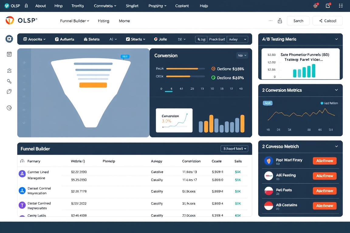 OLSP lead generation and funnel builder interface