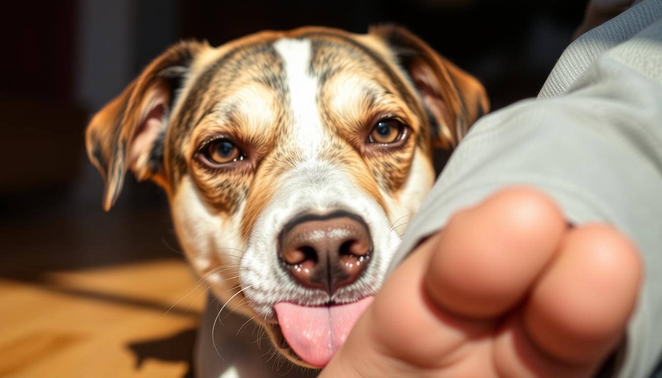 dog licking behavior