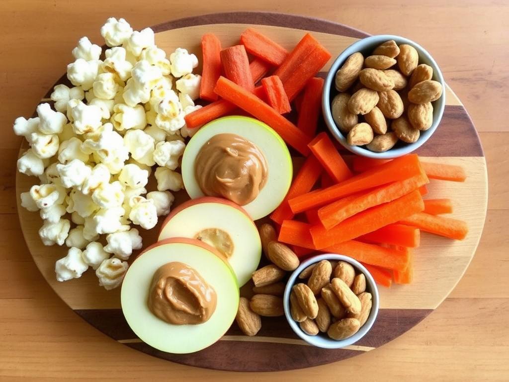 Healthy Grocery List: 50+ Affordable Foods 7 | eat move healthy Budget-friendly healthy snacks including popcorn, fruit, and nuts