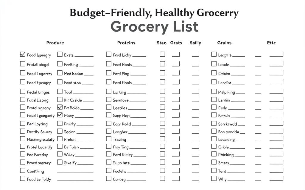 Healthy Grocery List: 50+ Affordable Foods 11 | eat move healthy Printable budget-friendly healthy grocery list with checkboxes