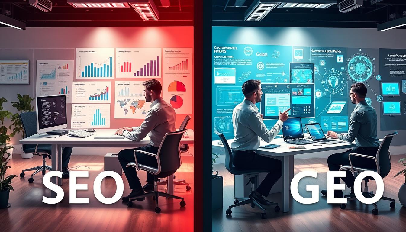 ماهو معنى (GEO) وكيف تعمل خدمة تحسين محرك البحث التوليدي لصالح شركتك؟ 3 الفرق بين SEO و GEO