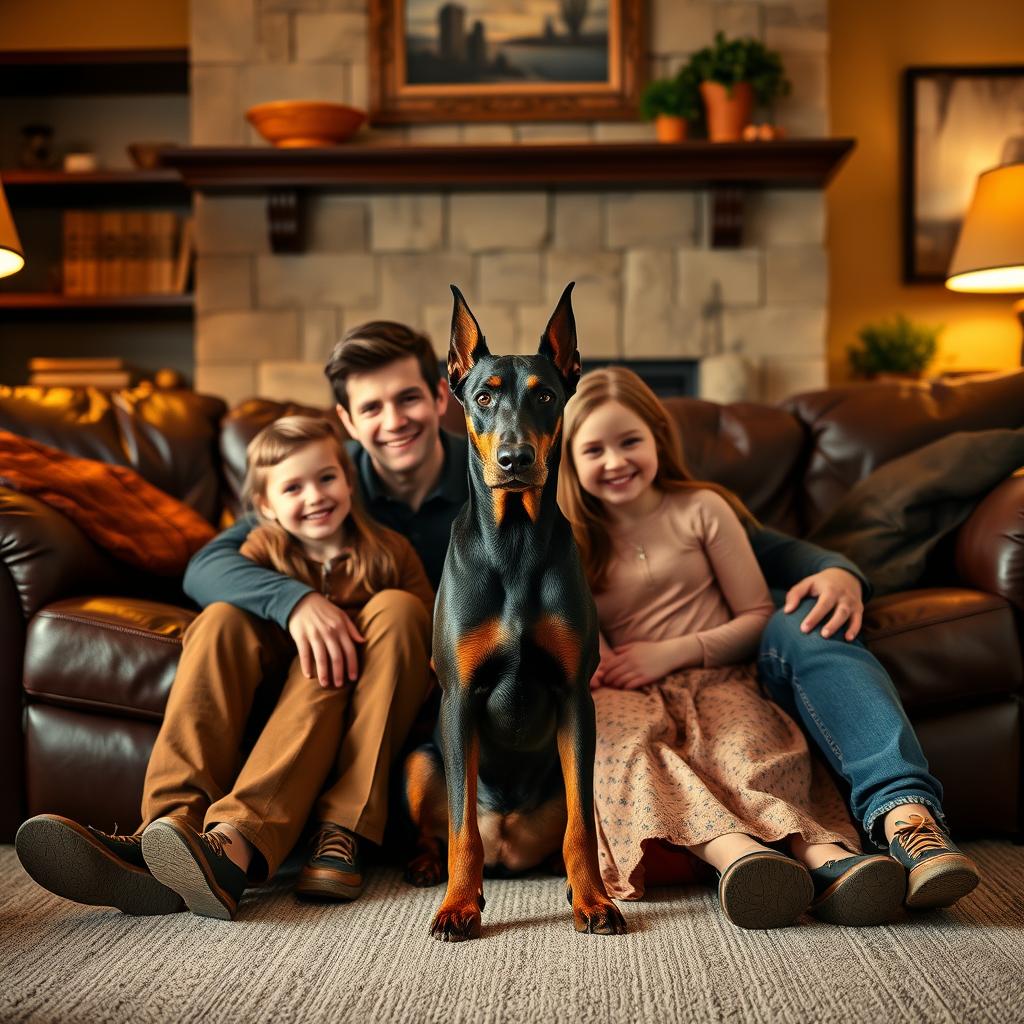 Doberman como cão de família