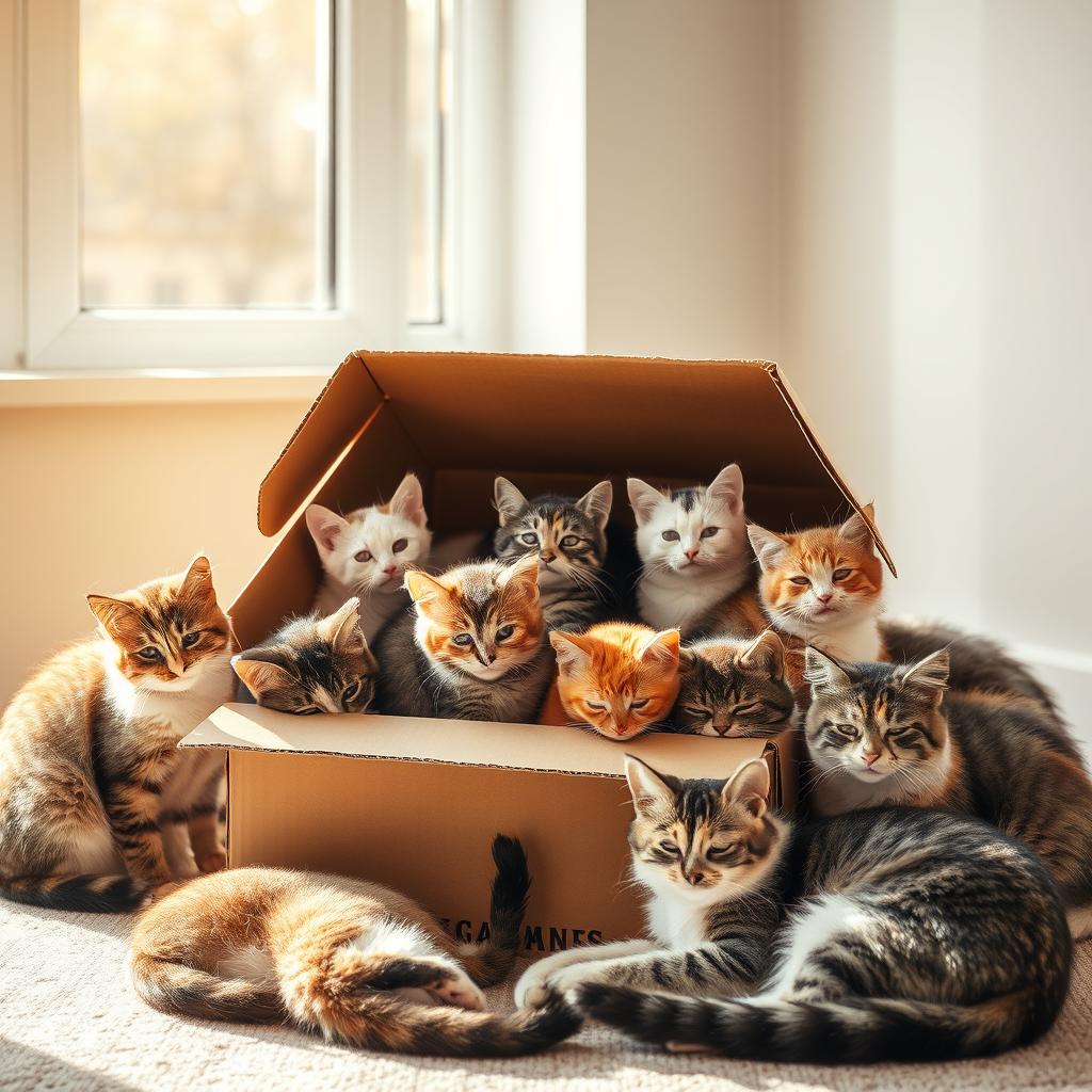 comportamento dos gatos em caixas de papelão