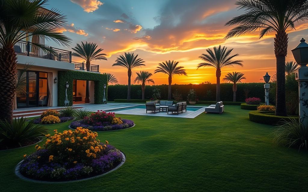 تصميم حدائق فلل