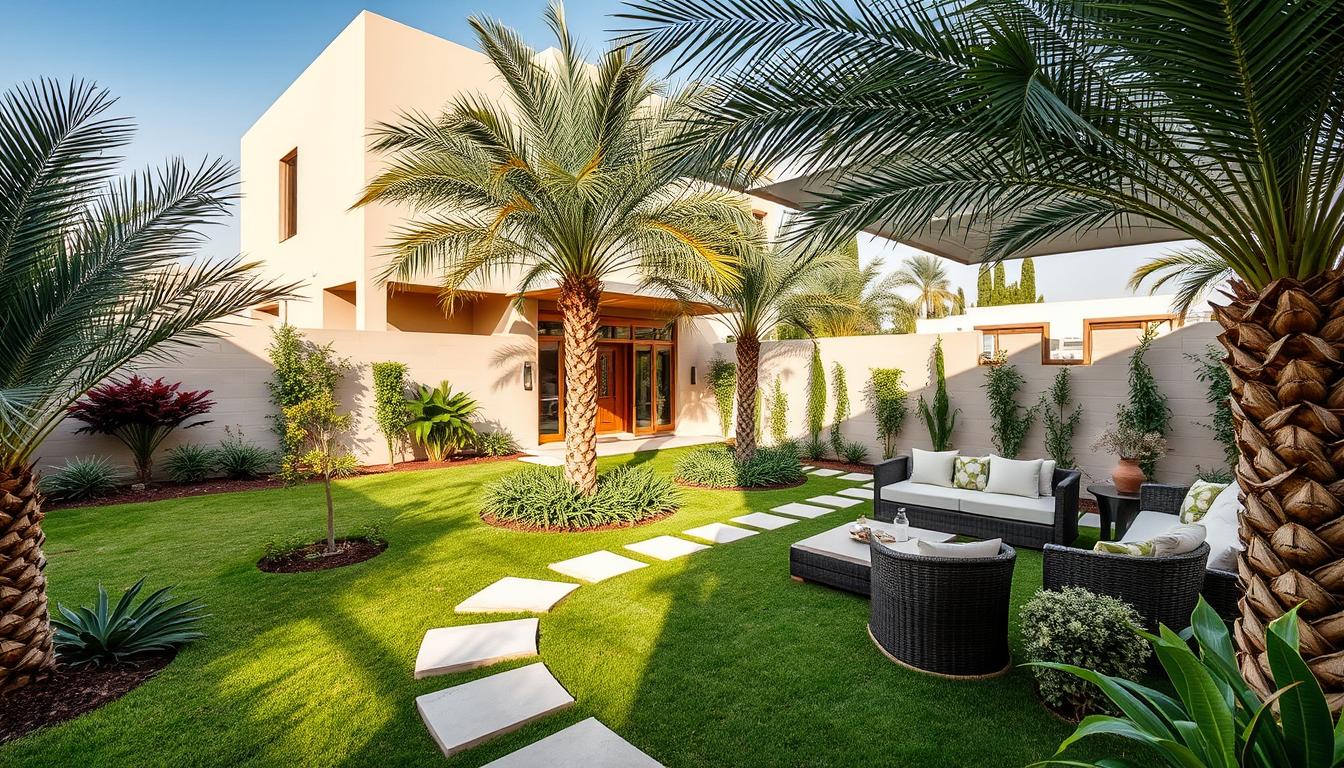 تصميم حدائق منزلية في الكويت مع مراعاة المناخ المحلي