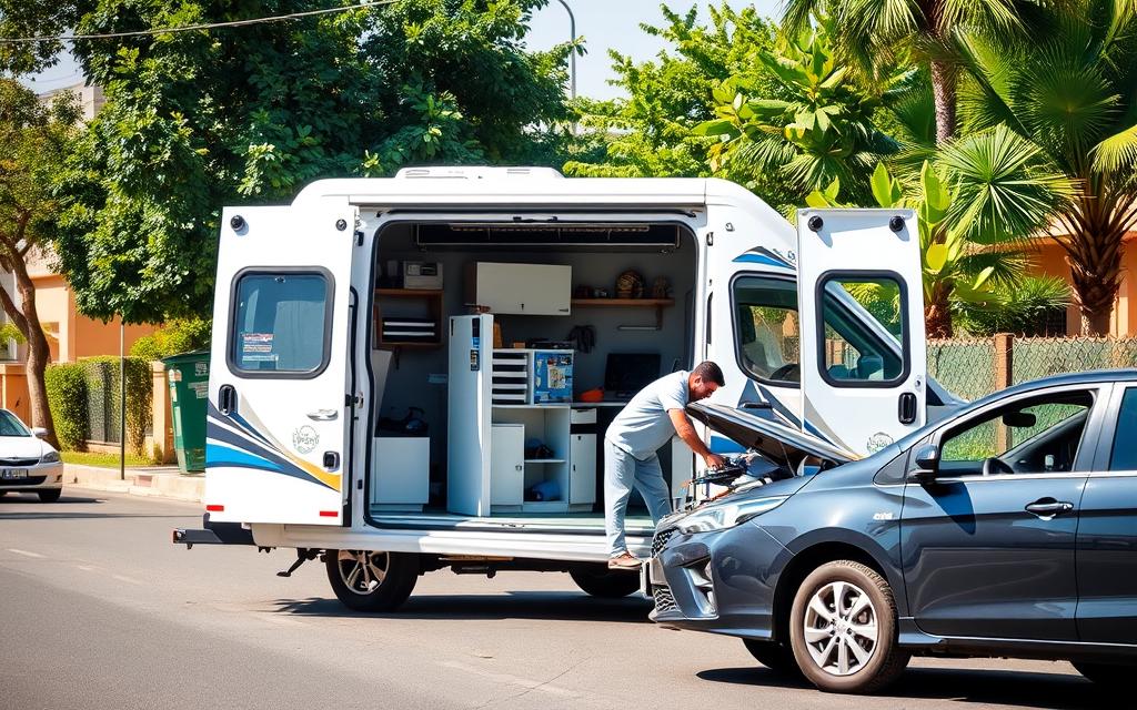 خدمة كراج متنقل