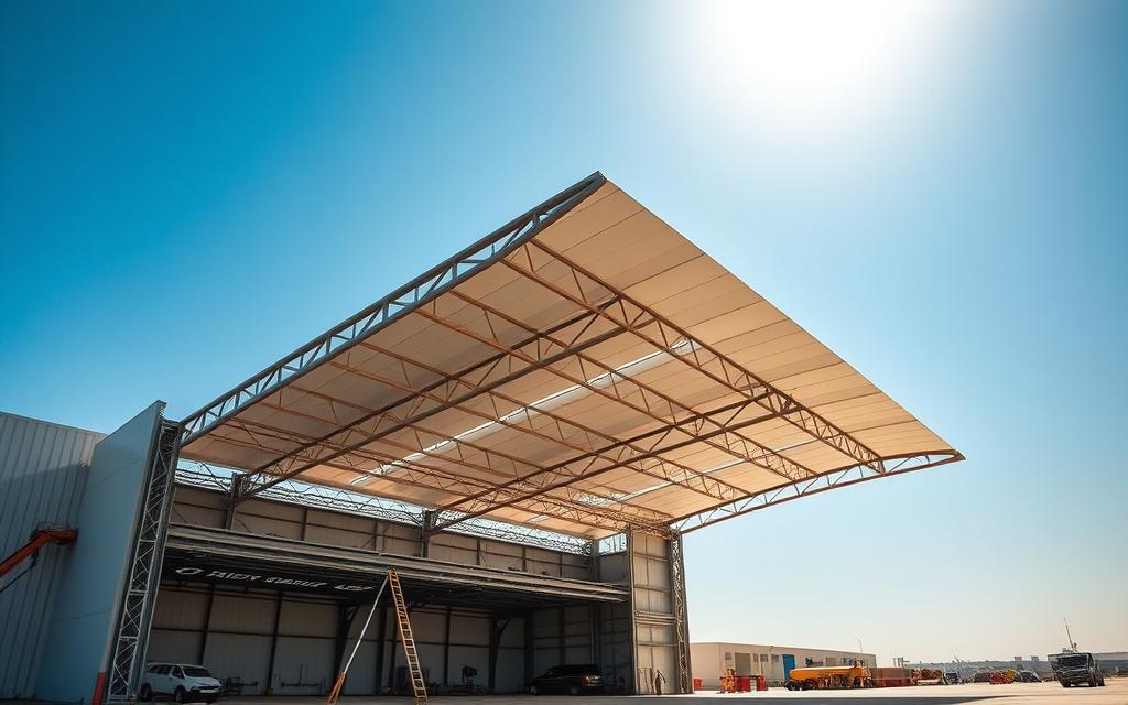 تركيب مظلات هناجر خميس مشيط شركة النجوم