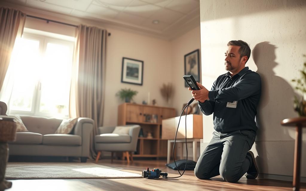 كشف تسربات المياه المنزلية