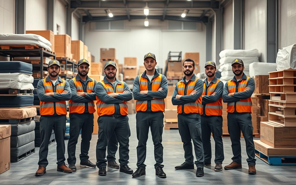فريق عمل شركة المرجان لنقل العفش