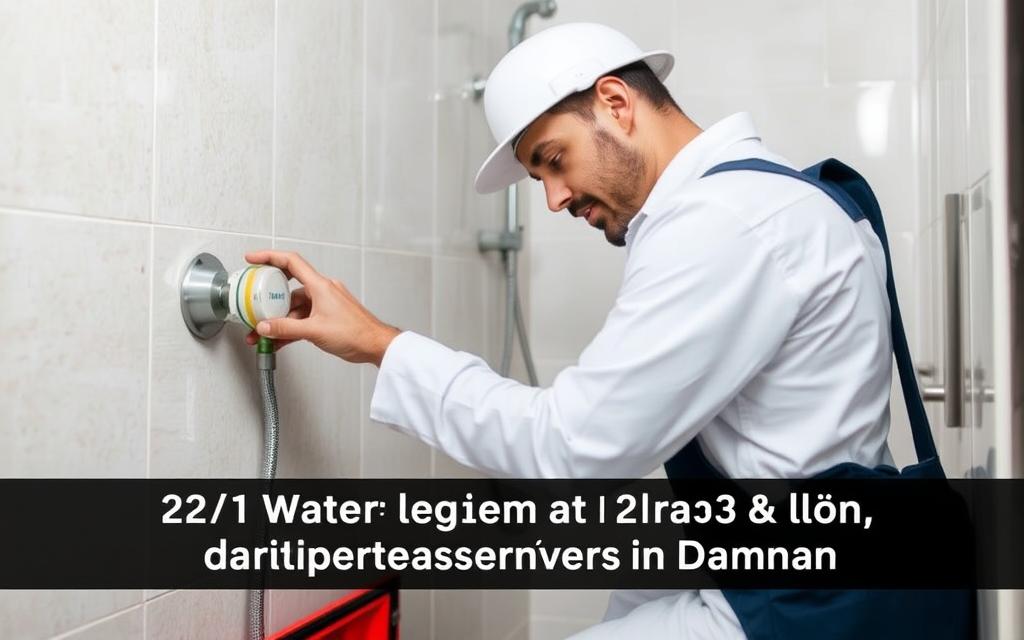 فني كشف تسربات المياه