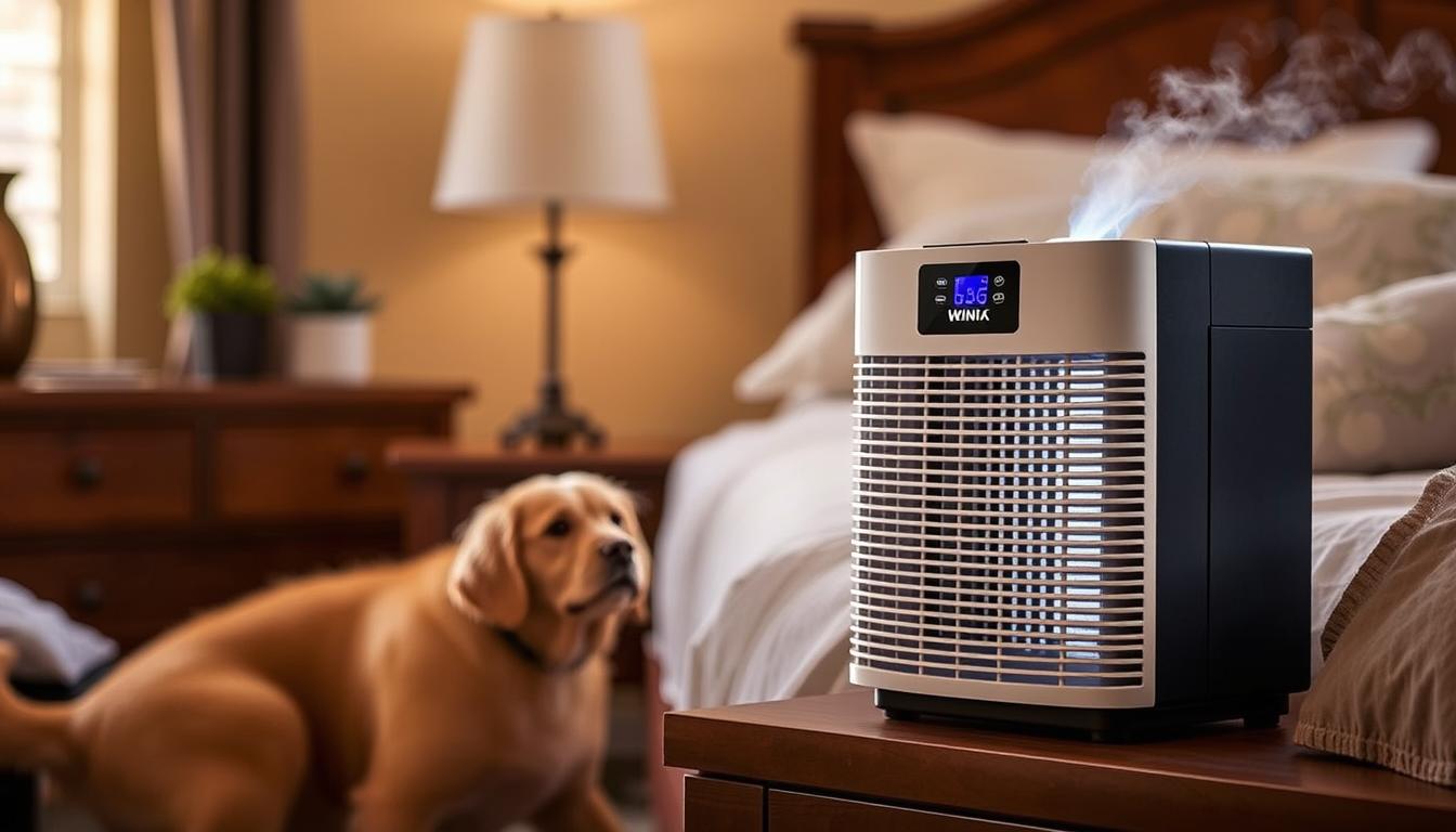 Winix 5500-2 Air Purifier Review - My Honest Testing Experience 27 Winix 5500-2 Air Purifier in a bedroom with pet