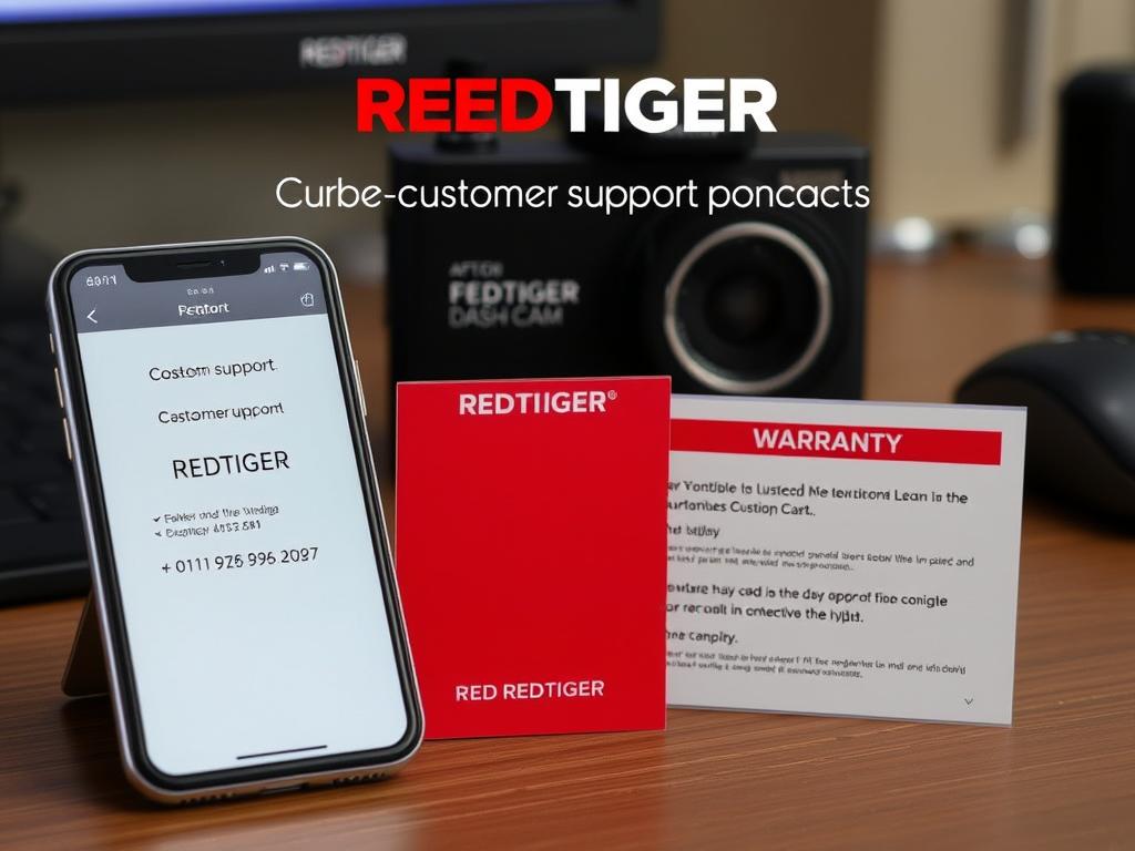 REDTIGER customer support and warranty information display
