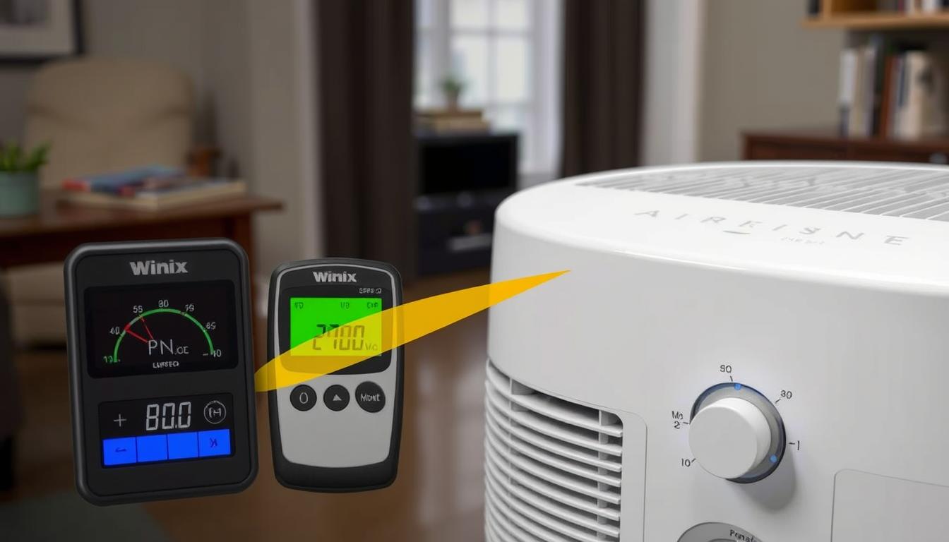 Winix 5500-2 Air Purifier Review - My Honest Testing Experience 19 Winix 5500-2 Air Purifier noise level testing with sound meter