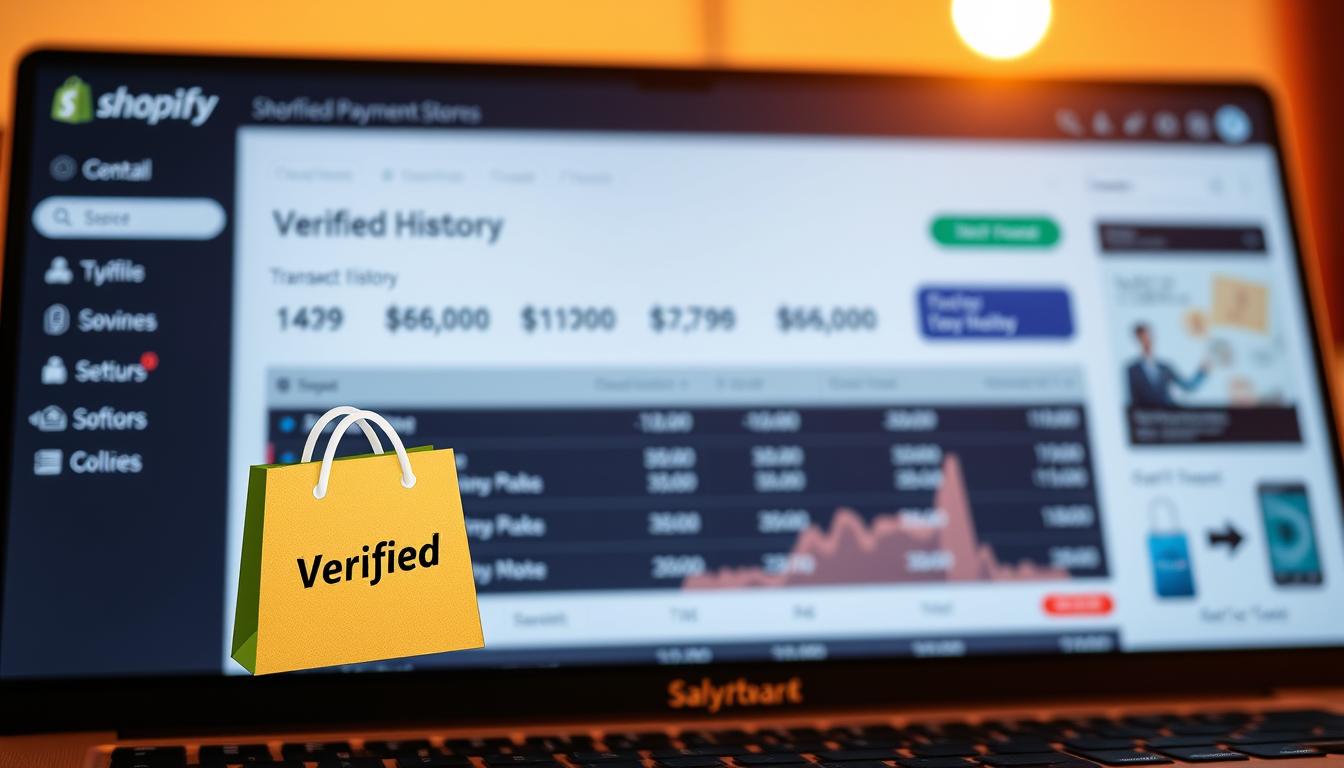 shopify account with verified payment option
