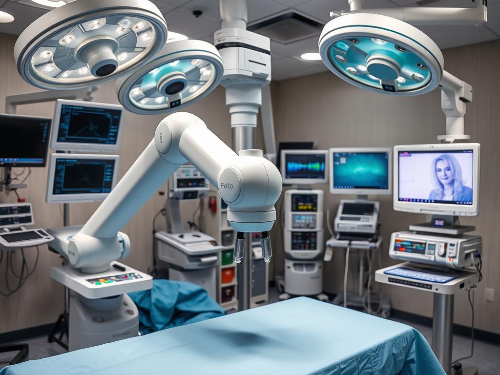 Robot chirurgiczny Ross do operacji wszczepiania endoprotezy biodra w Szpitalu Brudnowskim w Warszawie - Mazowsze inwestycje w bezpieczeństwo, zdrowie i edukację