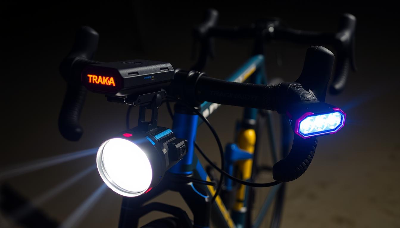 System oświetlenia rowerowego przygotowany do nocnych etapów TRAKA Ultra podczas kontroli Bike Check