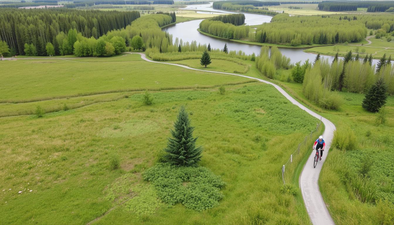 Krajobraz Nadbużańskiego Parku Krajobrazowego, widok z trasy Rowerowe Mazowsze top 10 wycieczek z Wyszkowa