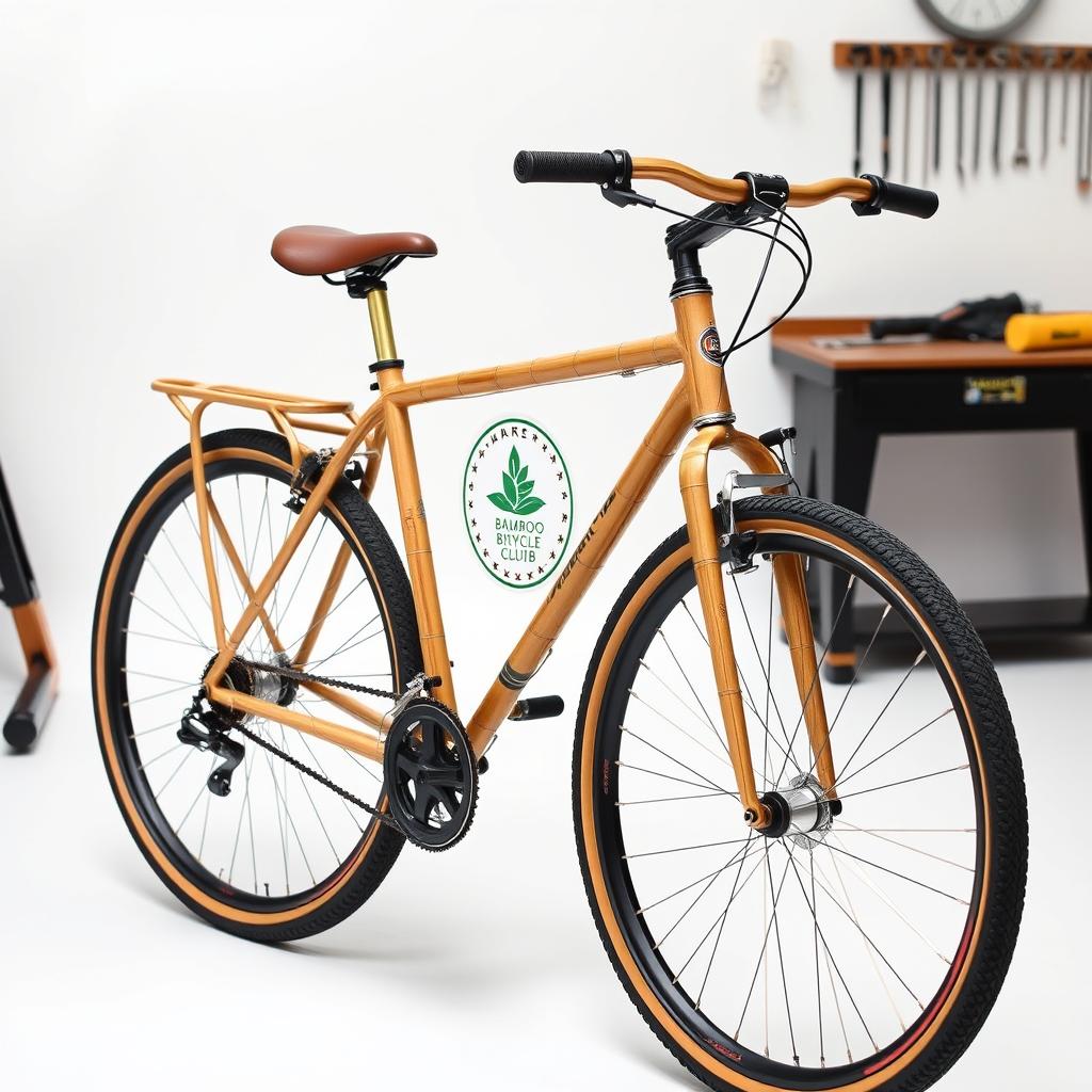 Logo i produkty firmy Bamboo Bicycle Club - pioniera w produkcji ekologicznych rowerów bambusowych