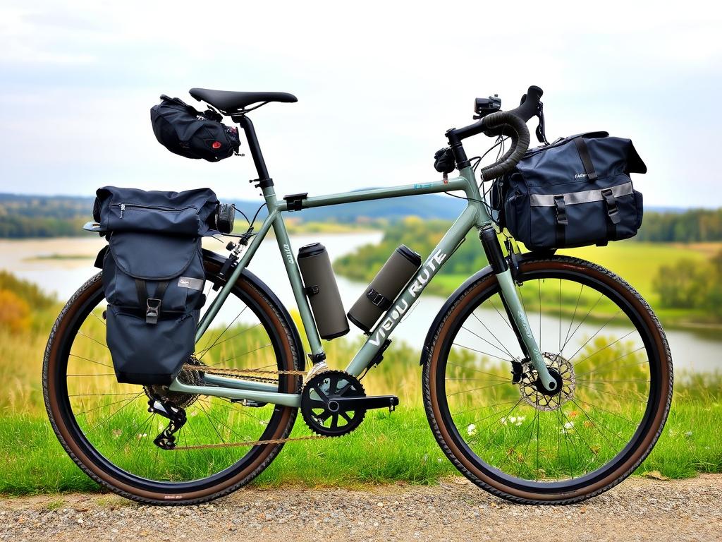 Rower trekkingowy przygotowany do wyprawy Wiślaną Trasą Rowerową