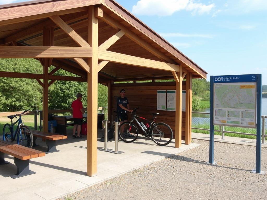 Miejsce Obsługi Rowerzystów (MOR) na Wiślanej Trasie Rowerowej