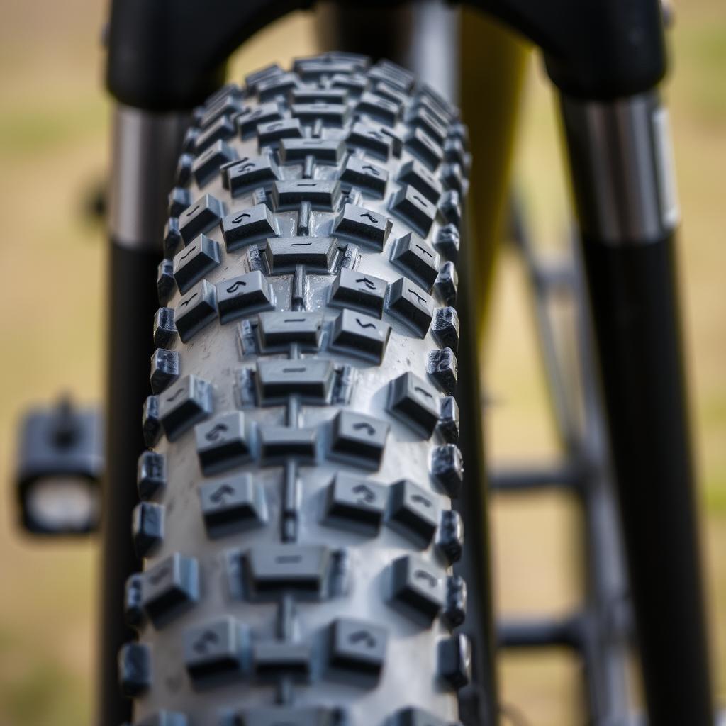 Zbliżenie na opony gravelowe podczas TRAKA Bike Check Ultra, pokazujące bieżnik i szerokość opony