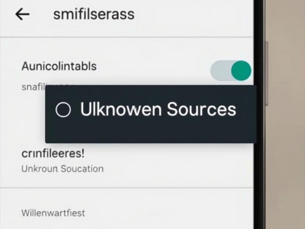 Enabling unknown sources in Android settings