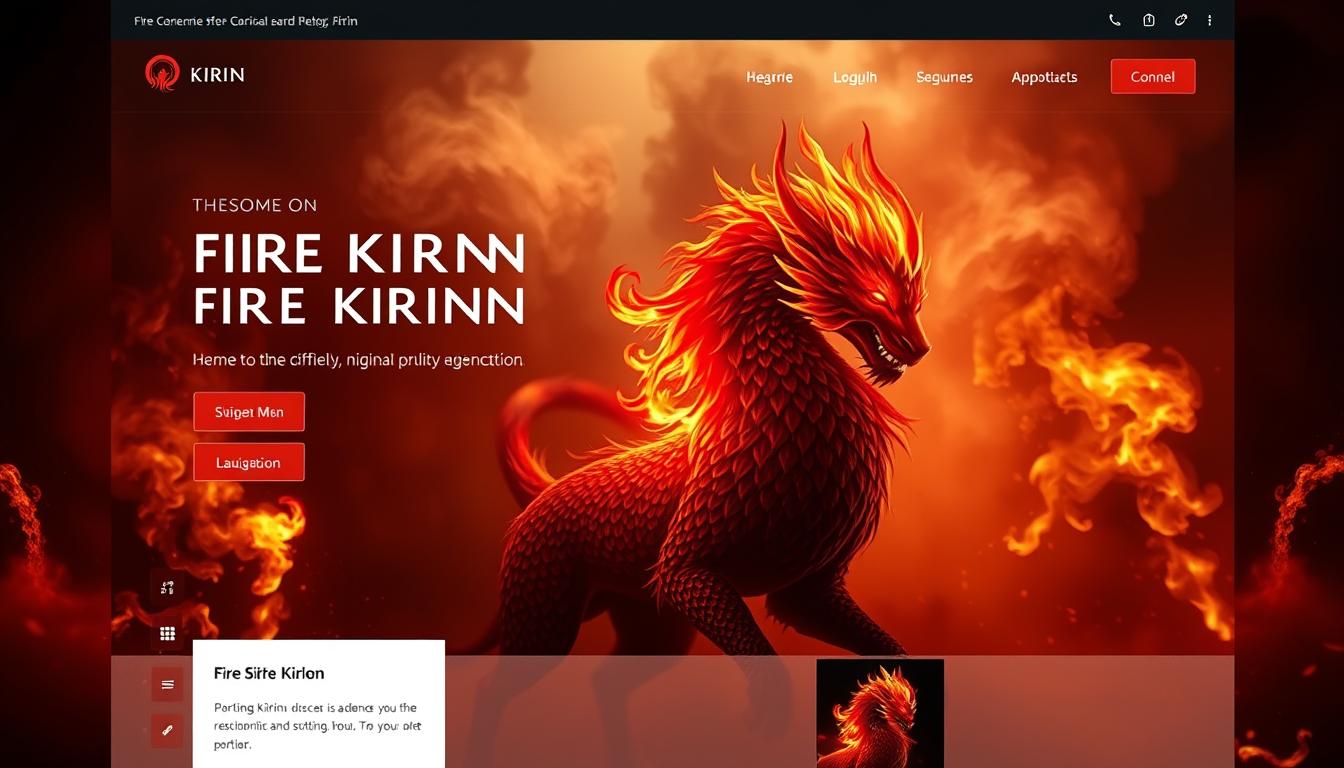 fire kirin official website layout