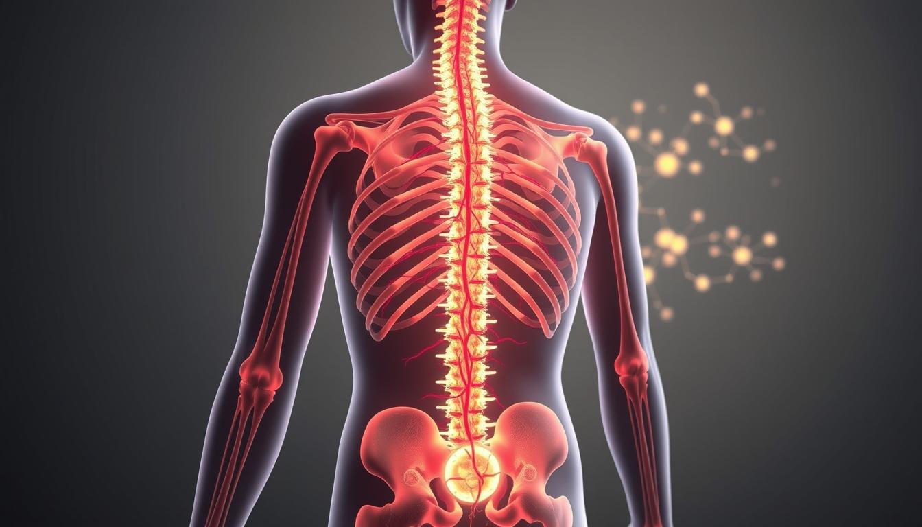A detailed, anatomical illustration depicting the "process of adaptation" within the human body following an osteopathic treatment. The foreground shows the skeletal and muscular systems undergoing subtle, dynamic shifts - bones realigning, muscles relaxing, tension dissipating. The middle ground reveals the circulatory and lymphatic systems, with blood and lymph vessels visibly pulsing and flowing, facilitating the distribution of nutrients and removal of waste. In the background, a network of neural pathways lights up, signaling the body's self-regulatory mechanisms at work. Soft, muted lighting casts a soothing, therapeutic ambiance, while a shallow depth of field focuses the viewer's attention on the internal physiological processes unfolding. The overall mood conveys the body's innate capacity for restorative adaptation following an osteopathic intervention.