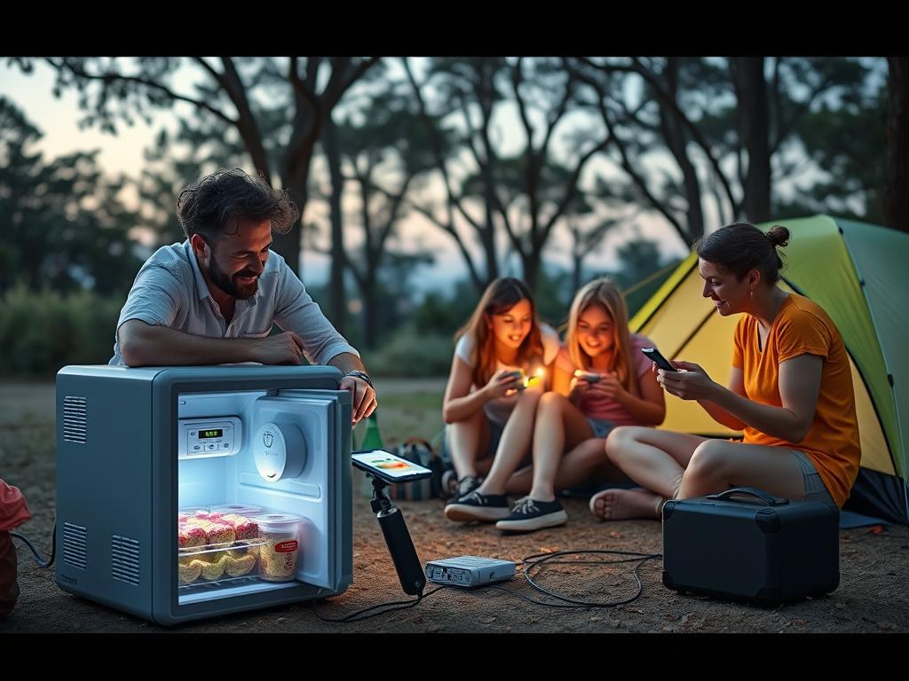 Oukitel P2001 Plus utilisé lors d'un camping