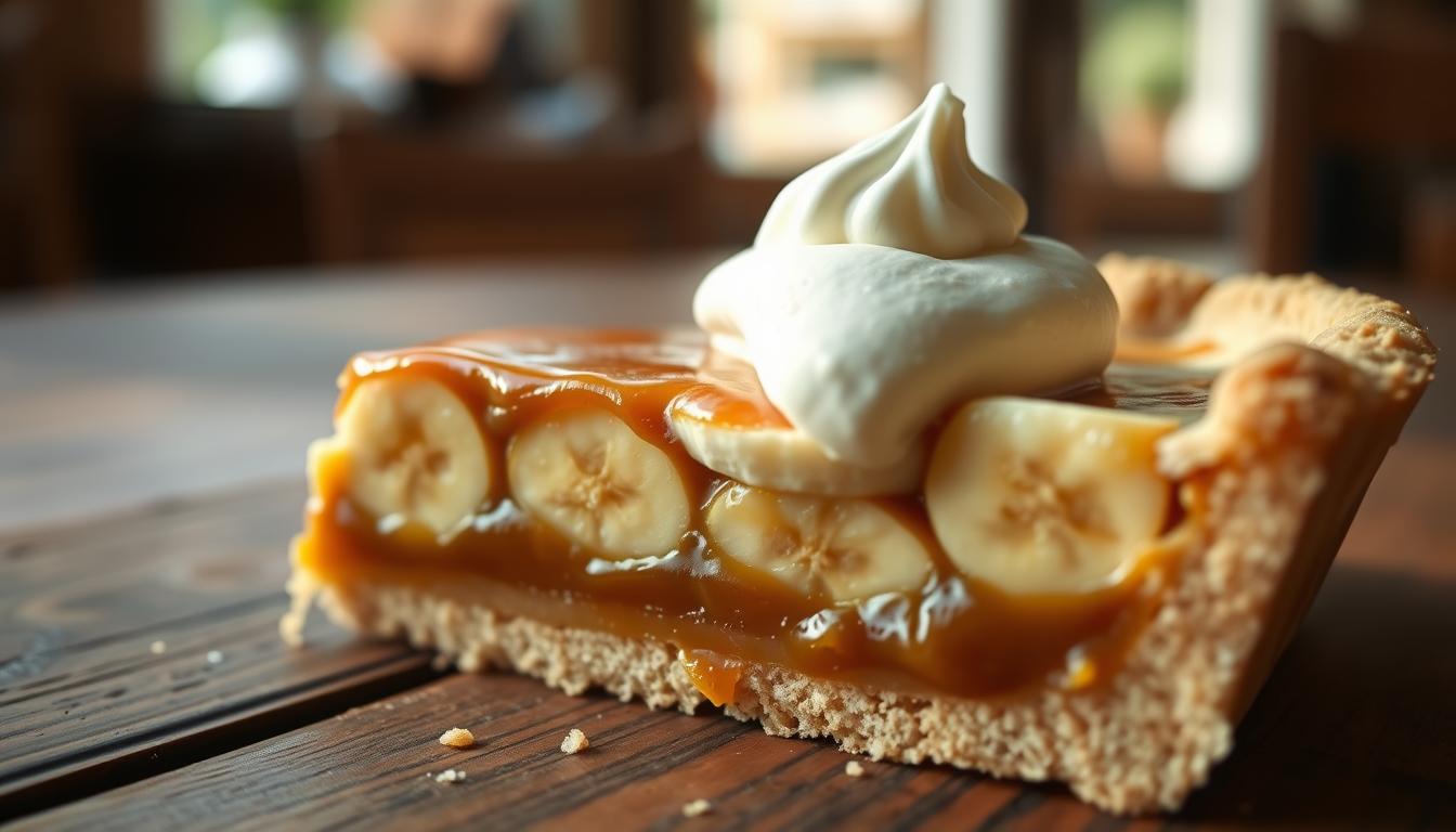 homemade banoffee pie serving