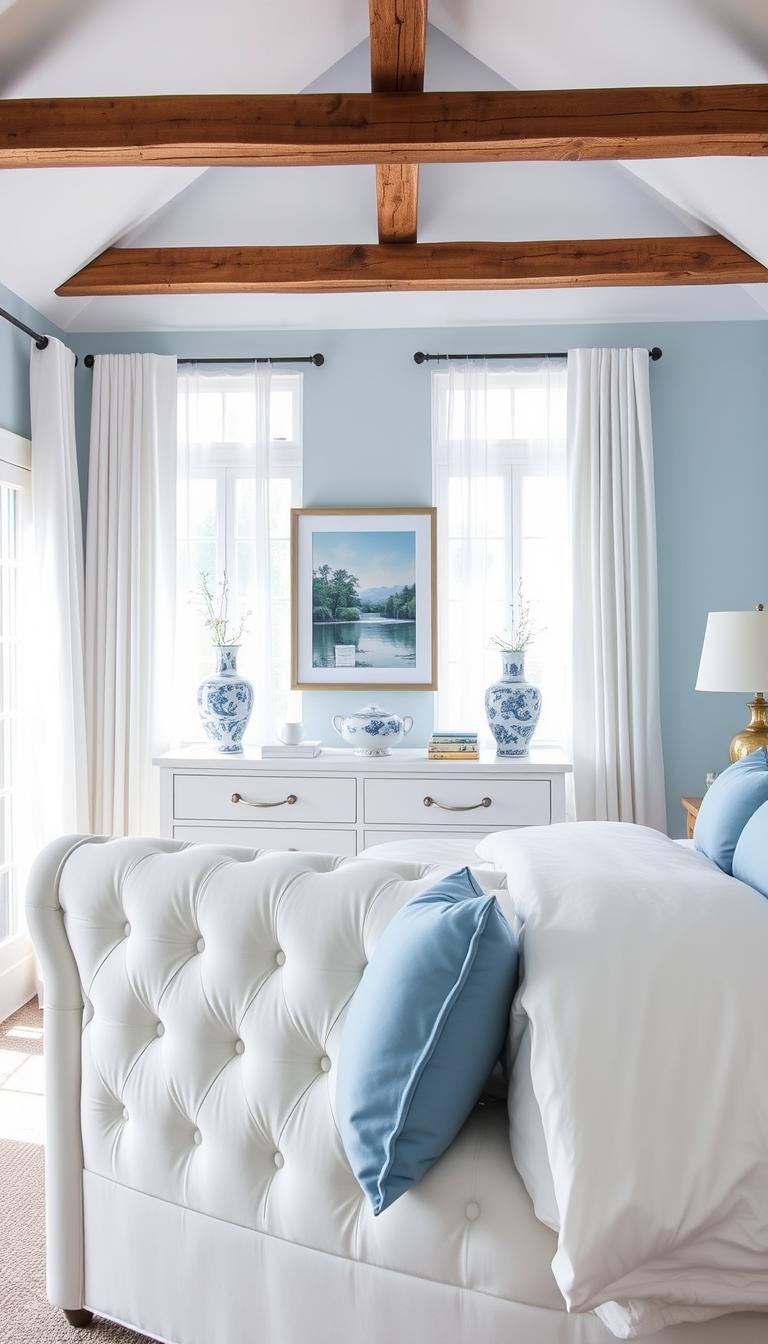 blue and white bedroom ideas